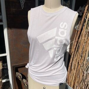 Adidas Light Grey Muscle Tank Top